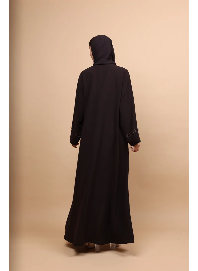 IKKXA  Opulent Earth Drawstring Abaya for Women | Best Price UAE